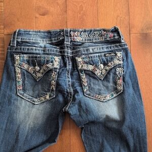 Miss Me Women's Blue Embellished Boot Cut Jeans